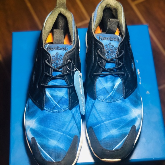 Reebok Mens Furylite FMG Black, Royal 12 BHFO 4084 - Picture 7 of 8